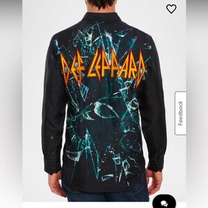 DEF LEPPARD X Robert Graham 'Dangerous' Long-sleeve Dress Sport Shirt Sz 4X